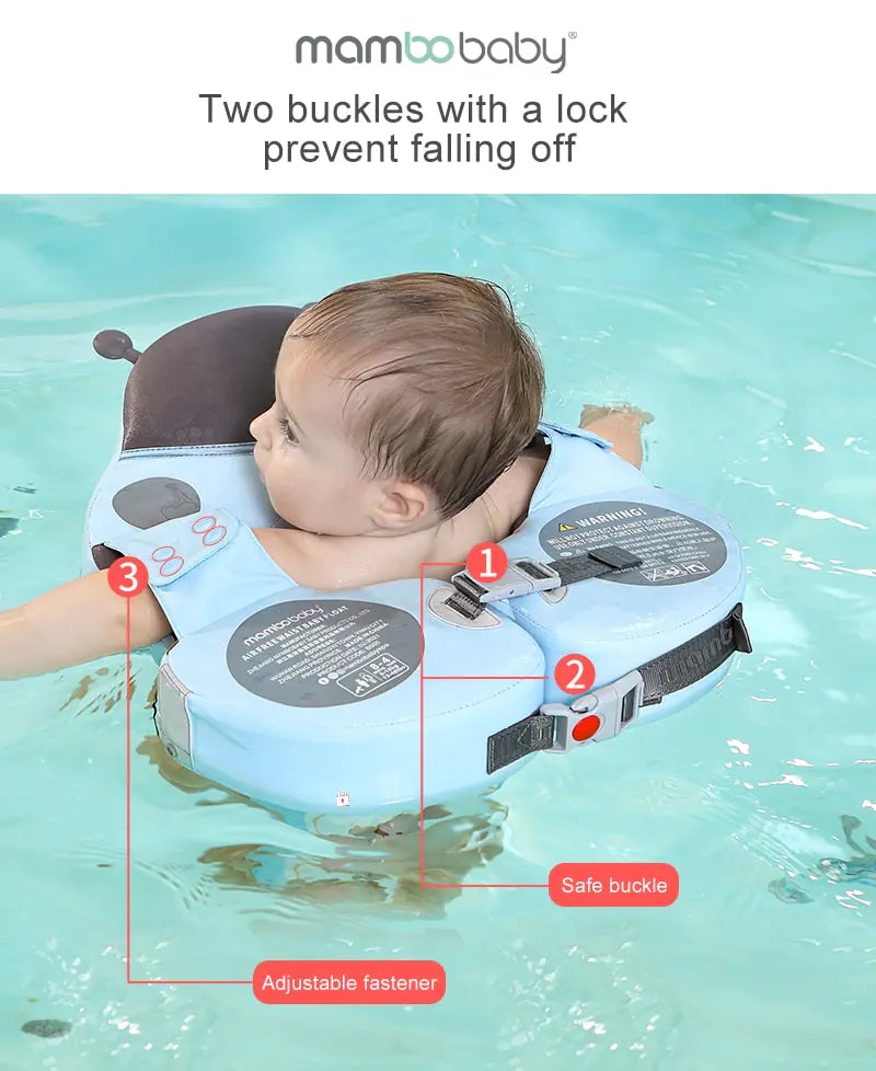 Baby Swimming Float With Sunshade For Infant Non-Inflatable Pool