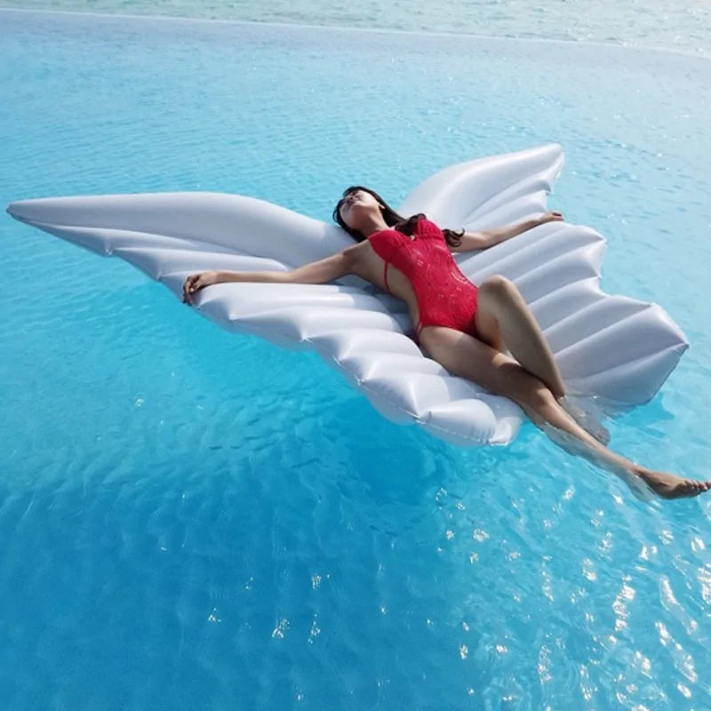 Giant Angel Wings Inflatable Pool Floating Air Mattress